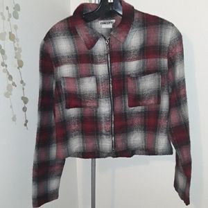 California Concepts Cropped Lumberjack Jacket